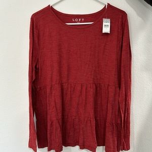 NWT LOFT Peplum Shirt